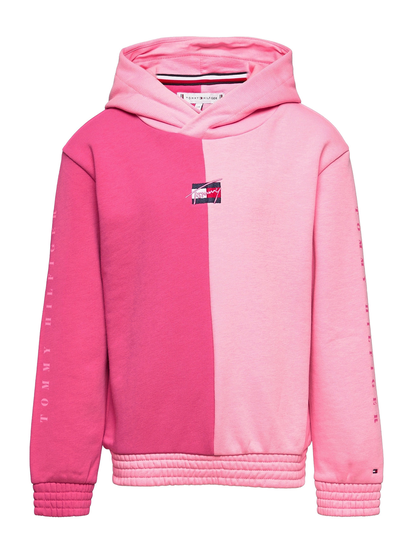 Two T Sleeve Hoodie Huppari Vaaleanpunainen Tommy Hilfiger