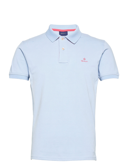 Contrast Collar Pique Ss Rugger Polos Short-sleeved Sininen GANT