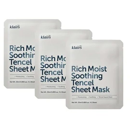 Klairs Rich Moist soothing sheet mask, Klairs Kangasnaamiot