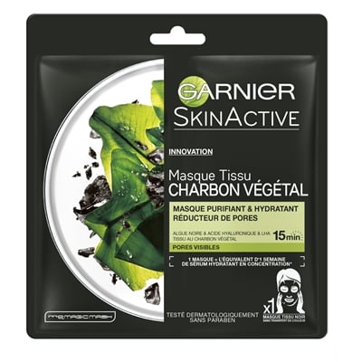 Garnier Skinactive Pure Charcoal Tissue Mask -puhdistusnaamio