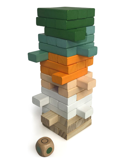 Tumbling Tower, Large Toys Puzzles And Games Games Active Games Monivärinen/Kuvioitu Magni Toys