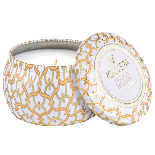 Voluspa Italian Bellini Mini Tin Candle 25h