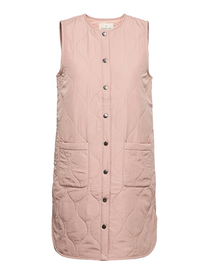 Recycled Vest Vests Padded Vests Vaaleanpunainen Rosemunde