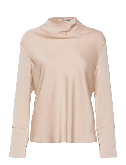 Ayumi Blouse Pitkähihainen Pusero Paita Beige Ahlvar Gallery
