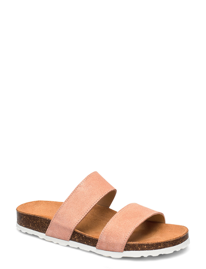 Biabetricia Twin Strap Sandal Shoes Summer Shoes Flat Sandals Vaaleanpunainen Bianco