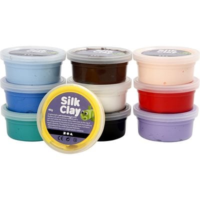 Silkkisavi - Perusvärit (10 x 40 g)