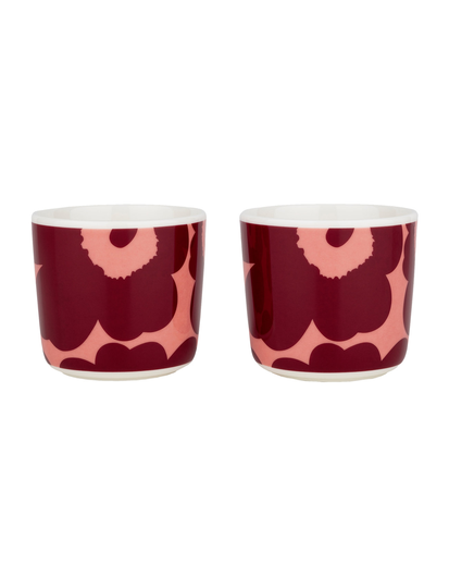Unikko Cup Without Handle Home Tableware Cups & Mugs Coffee Cups Burgundy Marimekko Home