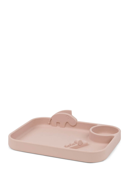 Peekaboo Compartment Plate Deer Friends Home Meal Time Plates & Bowls Plates Vaaleanpunainen D By Deer