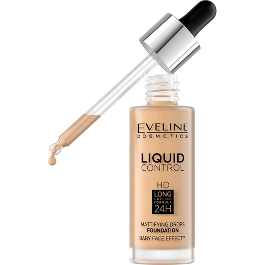 Eveline Cosmetics Liquid Control Foundation With Dropper 016 Anil