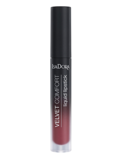 Velvet Comfort Liquid Lipstick Red Plum Huulikiilto Meikki Punainen IsaDora
