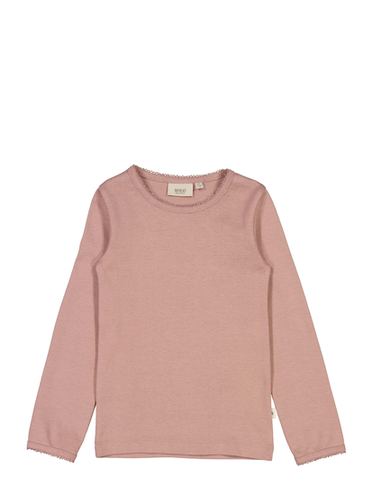 Basic Girl T-Shirt Ls T-shirts Long-sleeved T-shirts Vaaleanpunainen Wheat