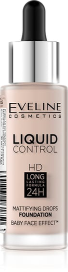 Eveline Liquid Control Foundation tiputtimella 005 Ivory 32ml