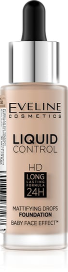 Eveline Liquid Control Foundation tiputtimella 030 Sand Beige 32ml