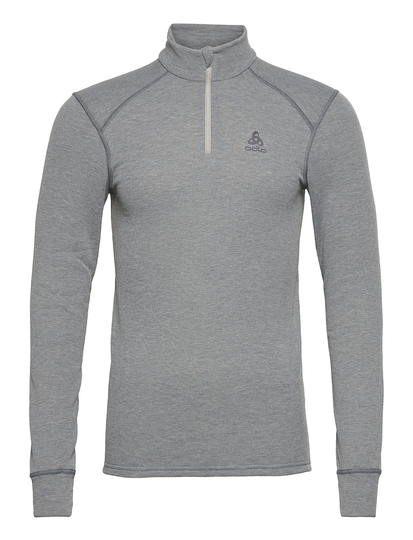 Odlo M Top Ls Turtleneck Halfzip Active Warm Base Layer Tops Harmaa Odlo