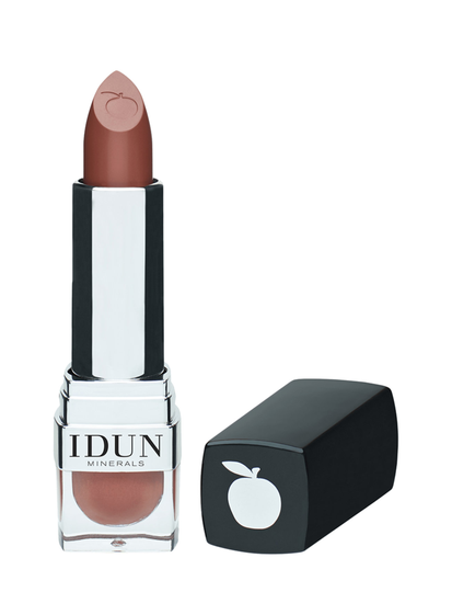 Matte Lipstick Lingon Huulipuna Meikki Ruskea IDUN Minerals