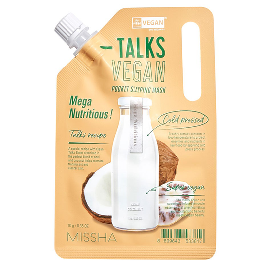 Talks Vegan Squeeze Pocket Sleeping Mask [Mega Nutritious], 10 g MISSHA Kasvonaamiot