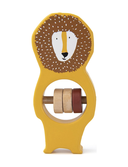 Wooden Rattle - Mr. Lion Toys Baby Toys Educational Toys Activity Toys Monivärinen/Kuvioitu Trixie Baby