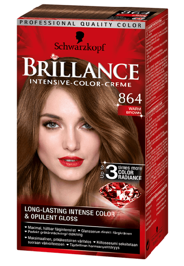 Schwarzkopf Brillance 864 Lämmin ruskea hiusväri Ruskea