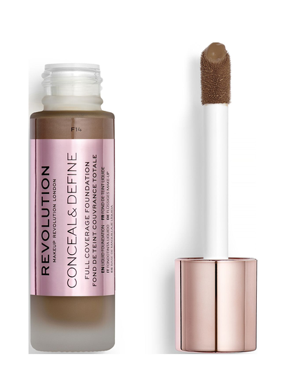 Revolution Conceal & Define Foundation F14 Peitevoide Meikki Nude Makeup Revolution