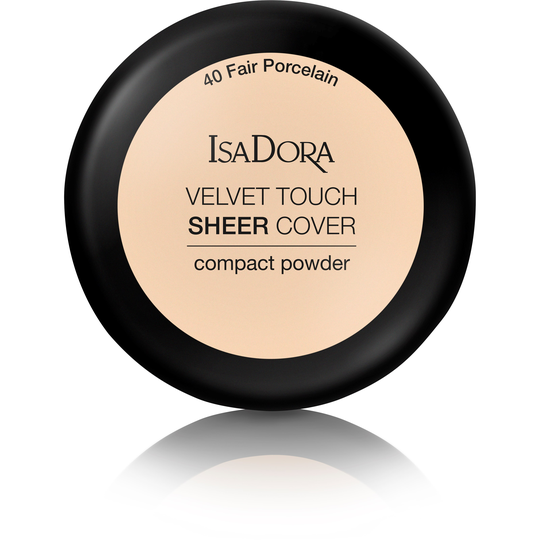 IsaDora Velvet Touch Sheer Cover Compact Powder 40 Fair Porcelai