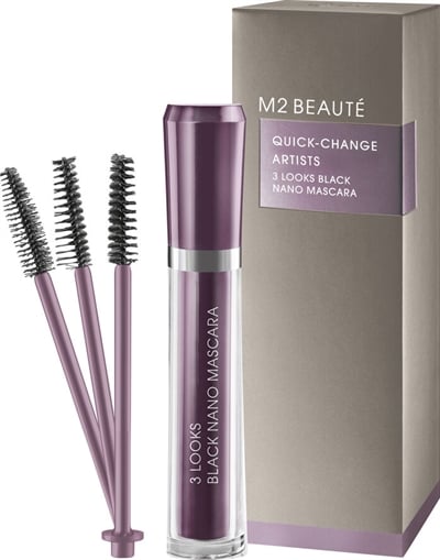 M2 Beauty Quick-Change Artists 3 Looks Black Nano Mascara -ripsiväri