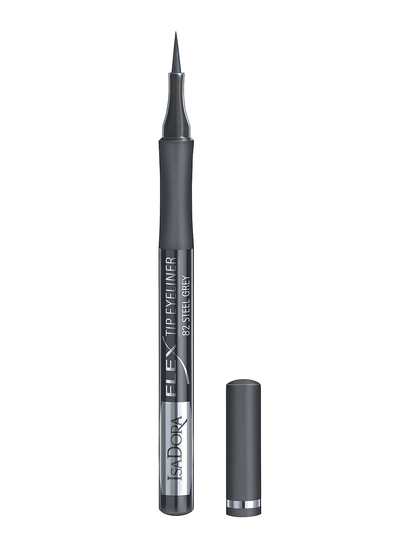 Flex Tip Eyeliner Steel Grey Eyeliner Rajauskynä Meikki Harmaa IsaDora