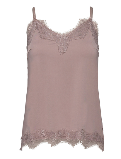 Strap Top W. Lace Hihaton Pusero Paita Harmaa Coster Copenhagen