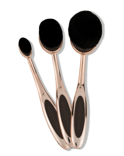 Nude By Nature - Kits Blending Oval Brush Set -sivellinsarja