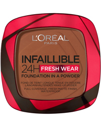 Infaillible 24H Fresh Wear Powder Foundation, 375 Deep Amber