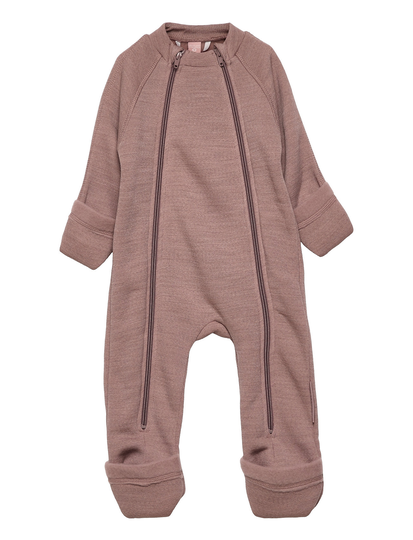 Jumpsuit Outerwear Fleece Outerwear Fleece Suits Ruskea Smallstuff
