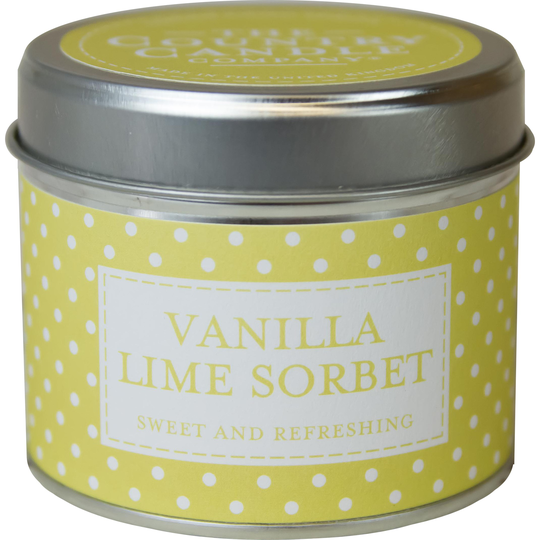 The Country Candle Company Polka Dot Collection Vanilla Lime Sorb