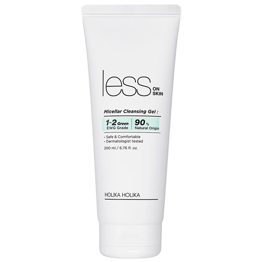 Less On Skin Micellar Cleansing Gel, 200 ml Holika Holika Vaihe 2: Vesipohjainen puhdistustuote