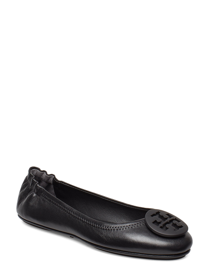 Minnie Travel Ballet With Powder Coated Logo Ballerinat Musta Tory Burch