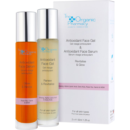 Antioxidant Face Serum + Antioxidant Face Gel, The Organic Pharmacy Seerumi