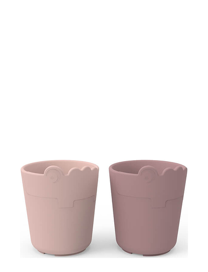 Kiddish Mini Mug 2-Pack Croco Home Meal Time Cups & Mugs Cups Vaaleanpunainen D By Deer
