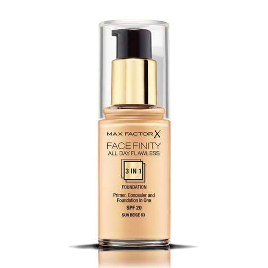 Max Factor Facefinity All Day Flawless 3In1 Spf20 No.063 Sun Beige 30ml Fondation