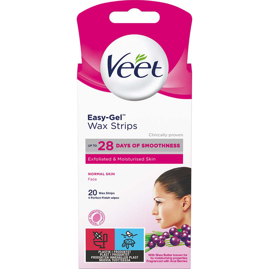 Veet Ready-to-Use Wax Strips for Face, Veet Kasvojen ihokarvat
