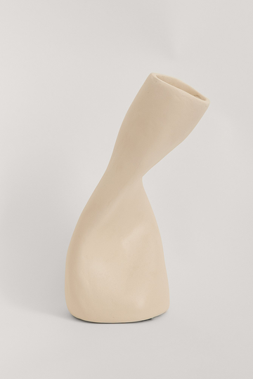NA-KD Home Tilted Vase - Offwhite