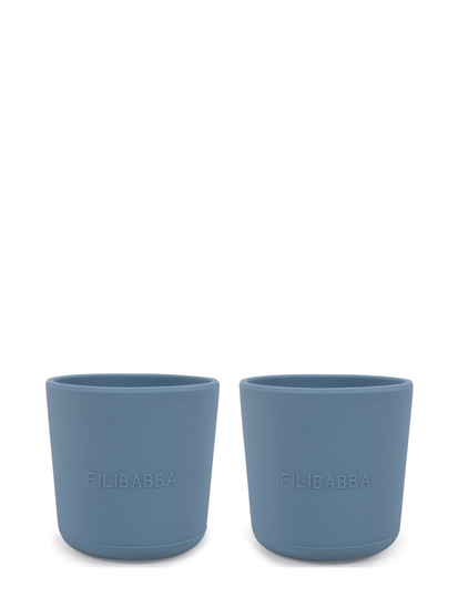 Silic Cup 2-Pack - Powder Blue Home Meal Time Cups & Mugs Cups Sininen Filibabba