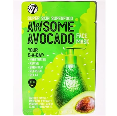 W7 Superfood Avocado kasvonaamio