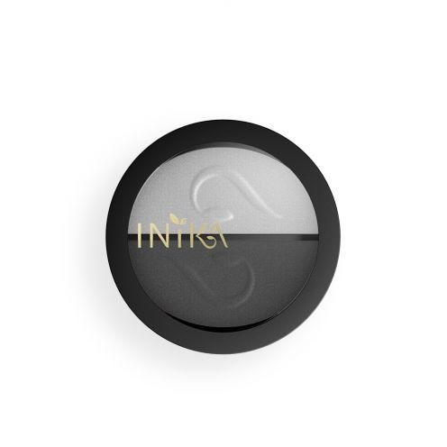 Inika Organic Pressed Mineral Eye Shadow Duo Platinum Steel