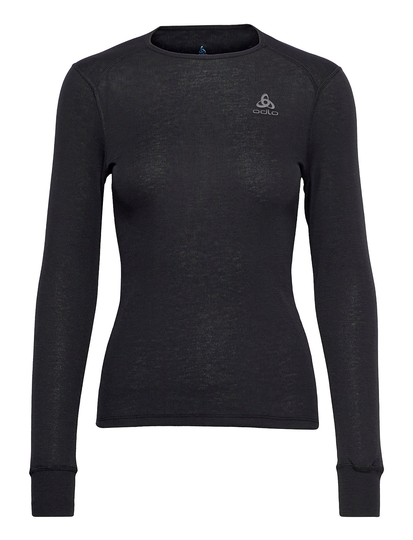 Odlo W Crewneck Ls Active Warm Eco Base Layer Tops Musta Odlo