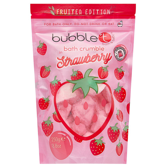 Fruitea Strawberry Bath Crumble, 250 g BubbleT Kylpyvaahto & Kylpysuola