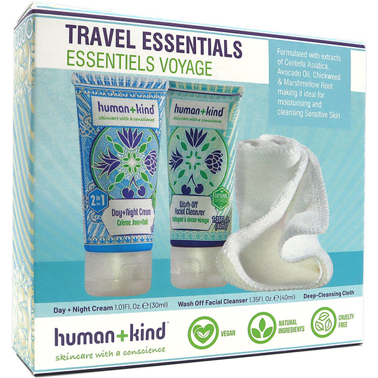 Travel Essentials set, Human+Kind Ihonhoitopakkaukset