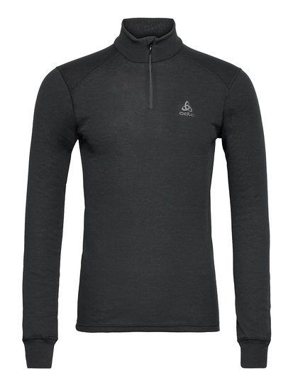 Odlo M Top Ls Turtleneck Halfzip Active Warm Base Layer Tops Musta Odlo