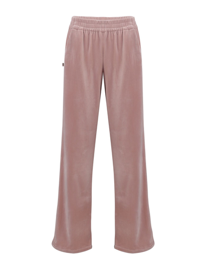 Trousers Leveälahkeiset Housut Vaaleanpunainen Rosemunde