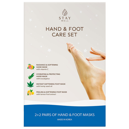 Hand & Foot masks (4 masks), Stay Well Käsivoiteet