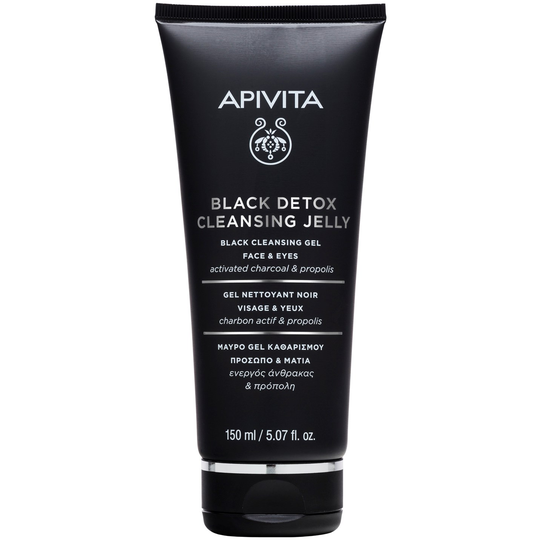 APIVITA Black Detox Cleansing Jelly Black Cleansing Gel – Face &