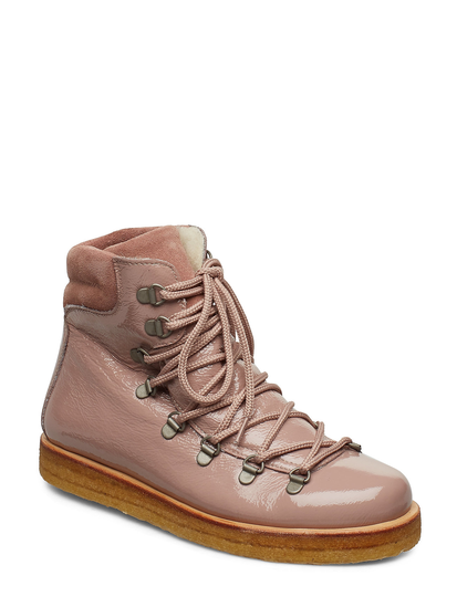 Boots - Flat - With Laces Shoes Boots Ankle Boots Ankle Boot - Flat Vaaleanpunainen ANGULUS