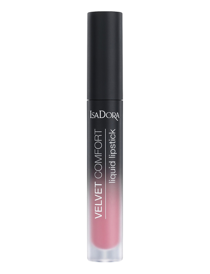 Velvet Comfort Liquid Lipstick Pink Blossom Huulikiilto Meikki Vaaleanpunainen IsaDora